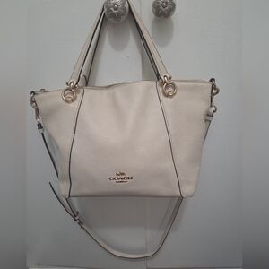 Coach Cream Leather Shoulder Bag